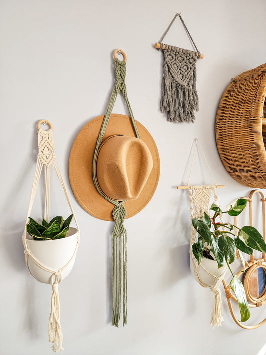 MACRAME HAT HANGER - SINGLE