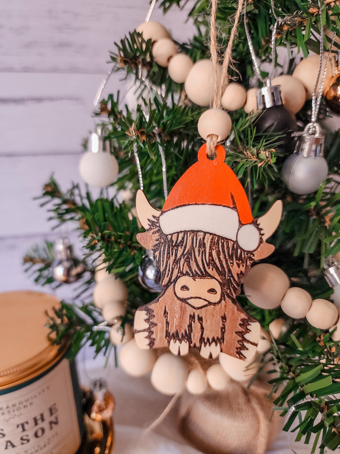 CHRISTMAS TREE ORNAMENT - HIGHLAND COW 2