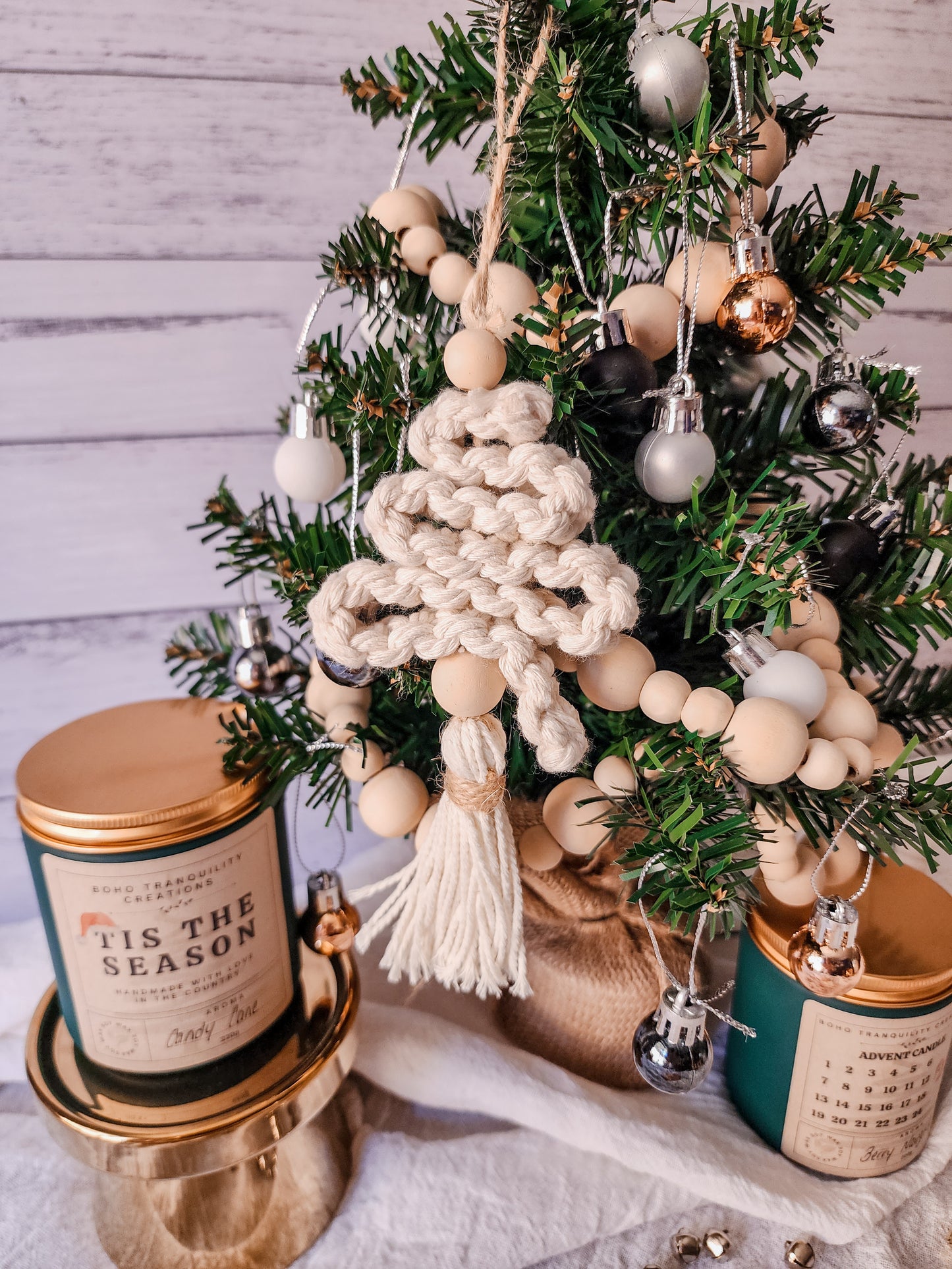 CHRISTMAS TREE ORNAMENT - MACRAME CHRISTMAS TREE