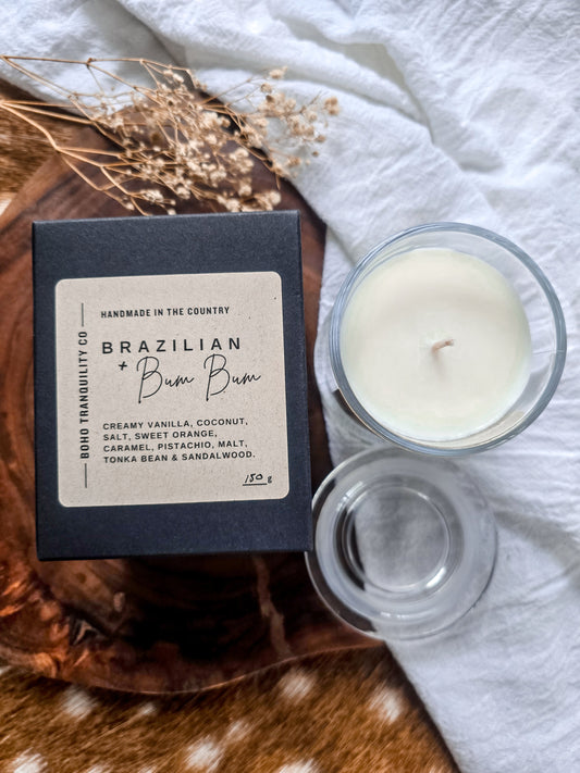 MEDIUM SCENTED CANDLE - BRAZILIAN BUM BUM (SOL DE JANEIRO DUPE)