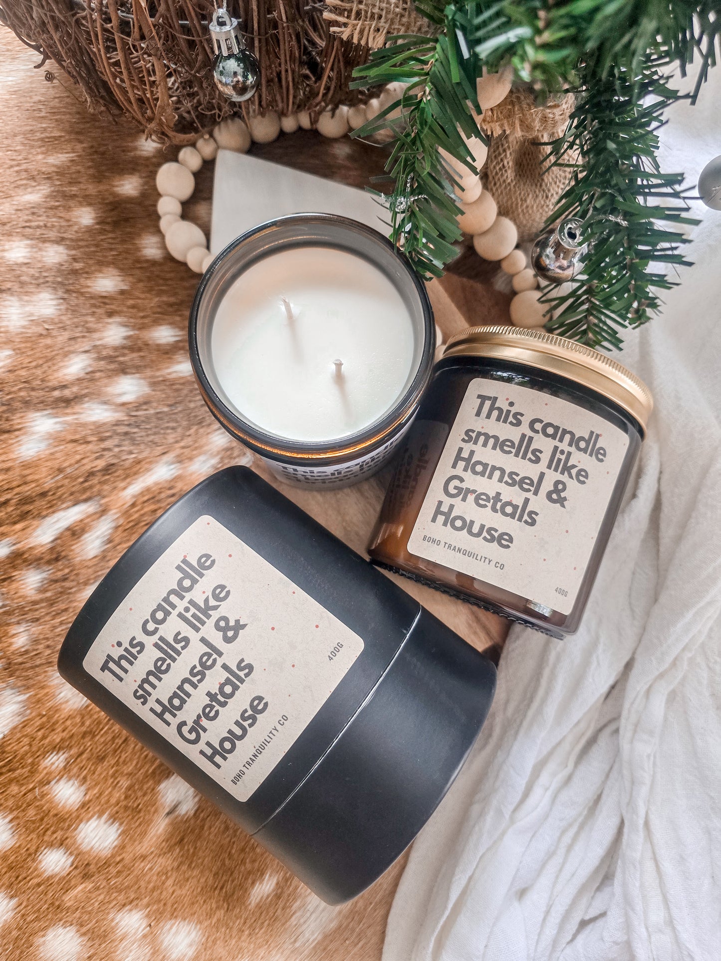 CHRISTMAS SCENTED CANDLE - THIS CANDLE SMELLS LIKE HANSEL & GRETALS HOUSE