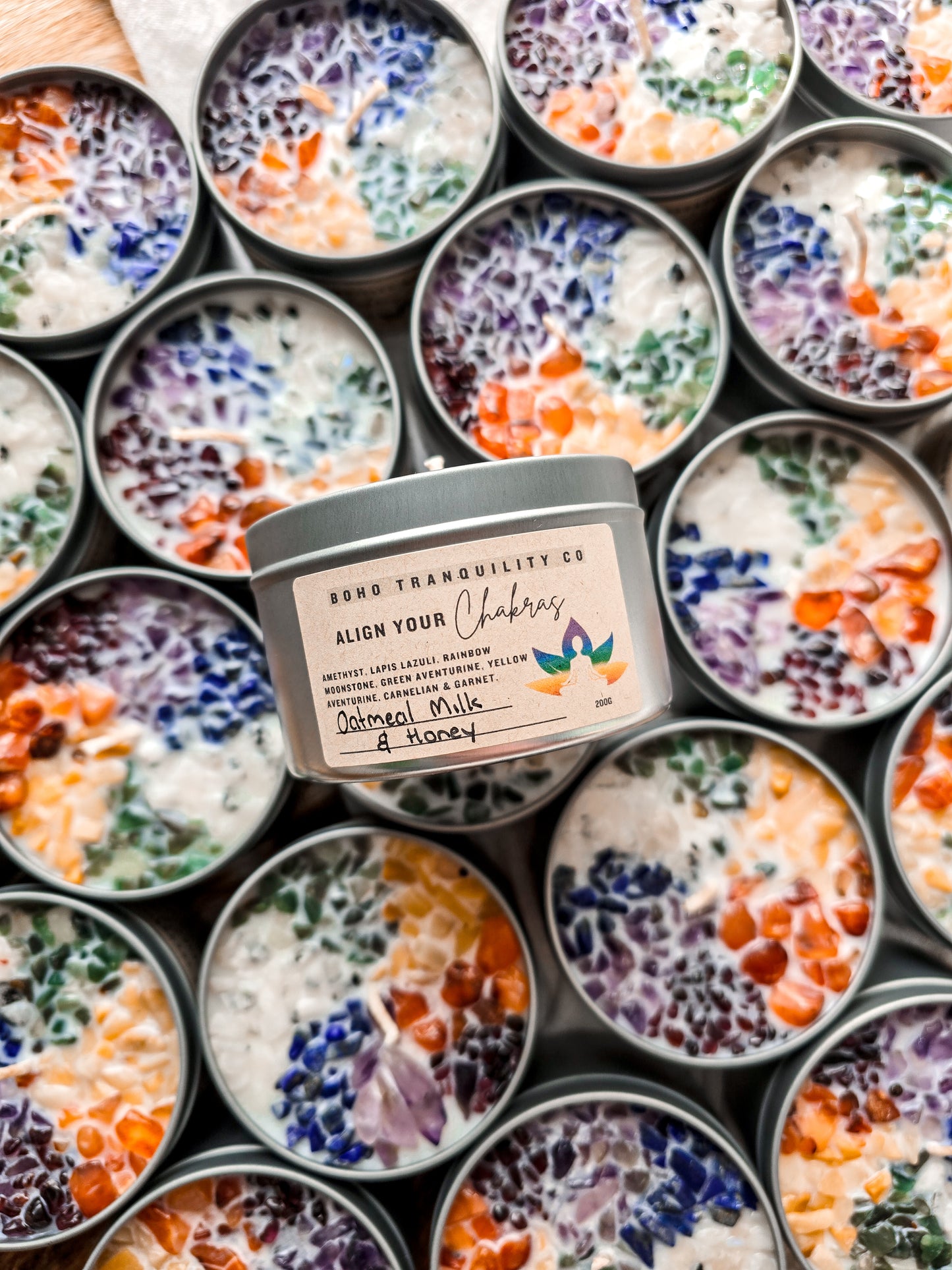 ALIGN YOUR CHAKRAS SCENTED CANDLE TIN