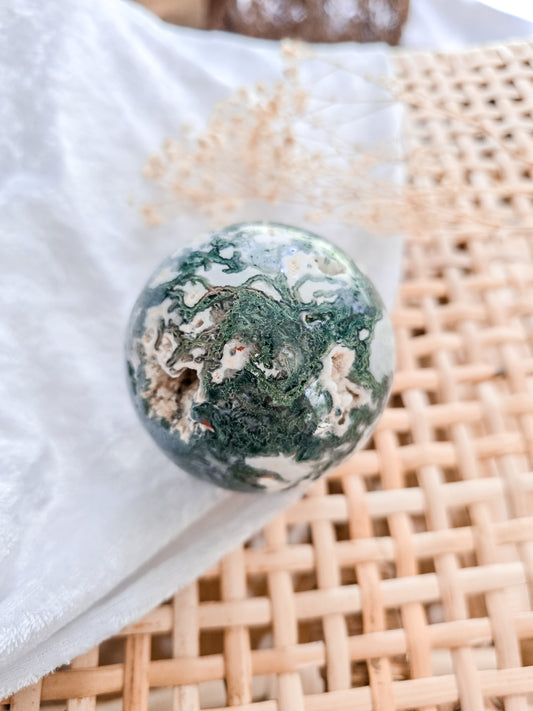 MOSS AGATE SPHERE