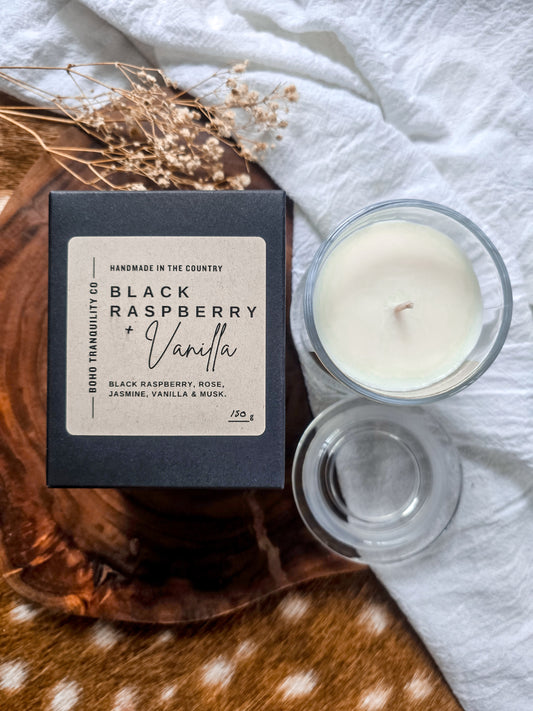 MEDIUM SCENTED CANDLE - BLACK RASPBERRY & VANILLA