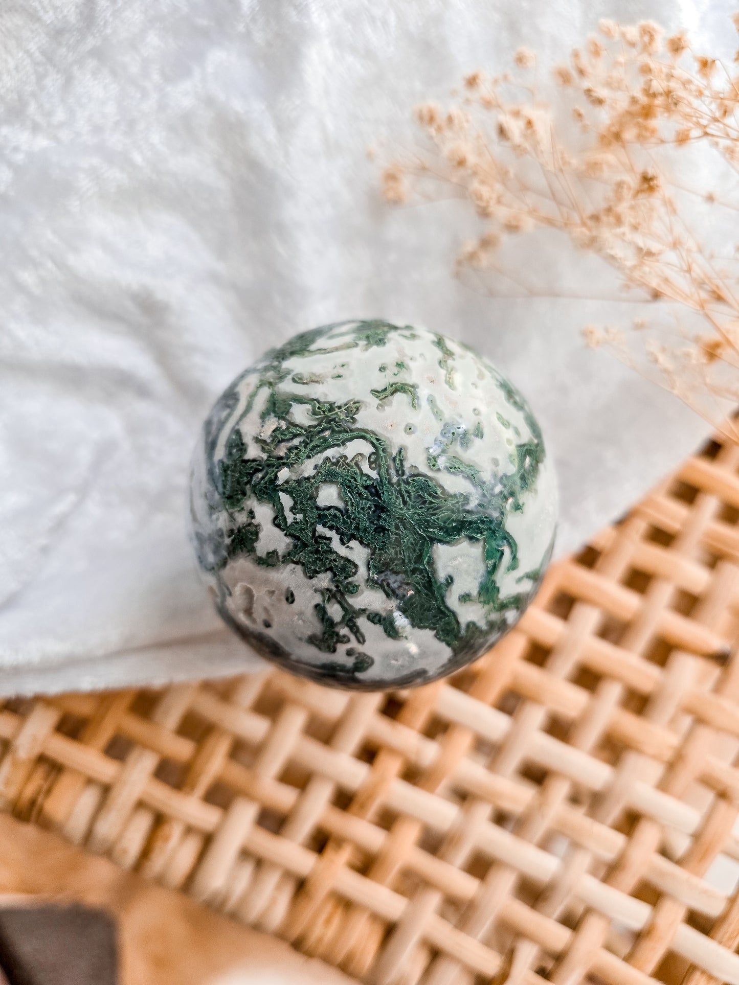 MOSS AGATE SPHERE