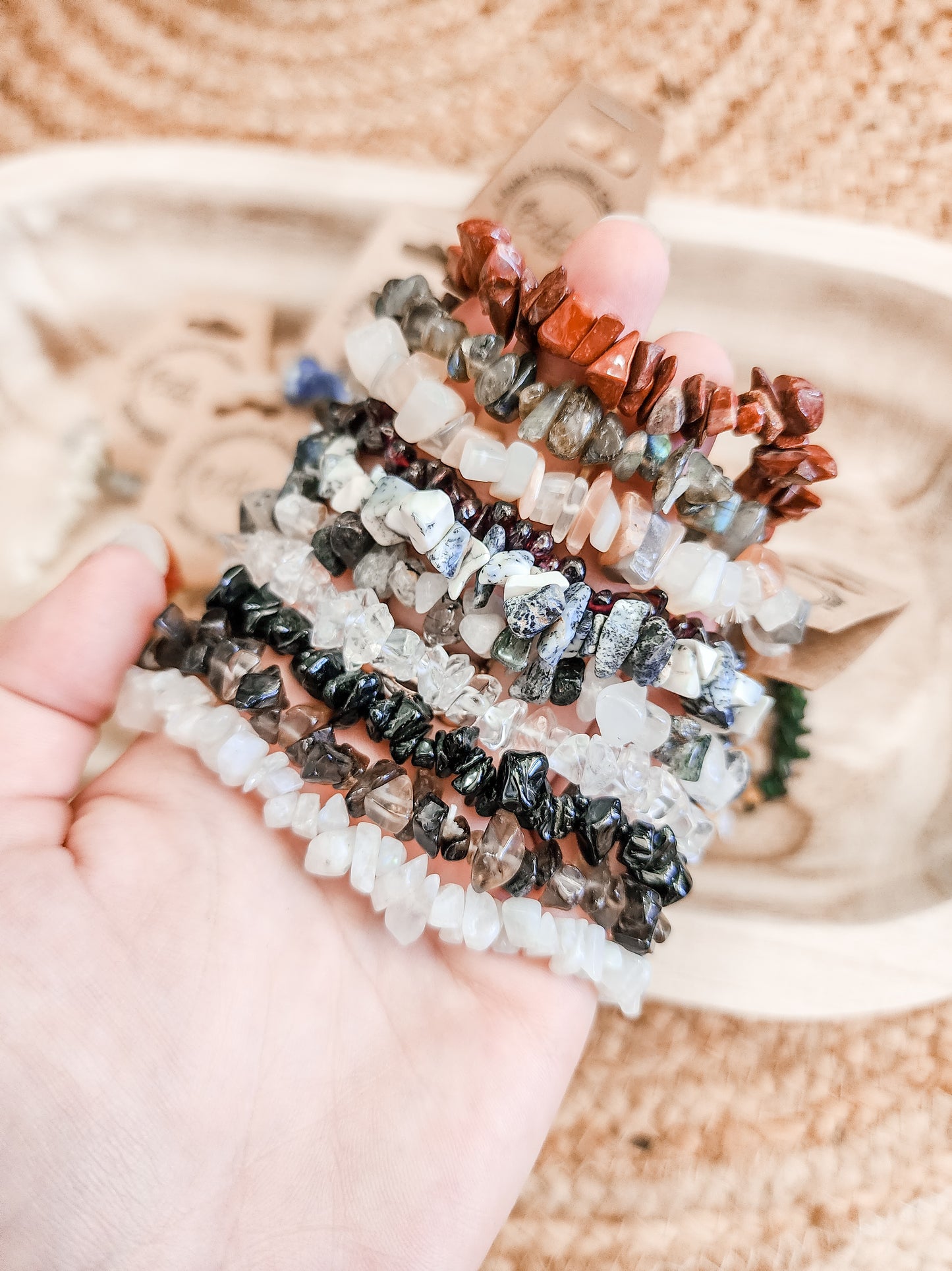 CRYSTAL CHIP BRACELETS